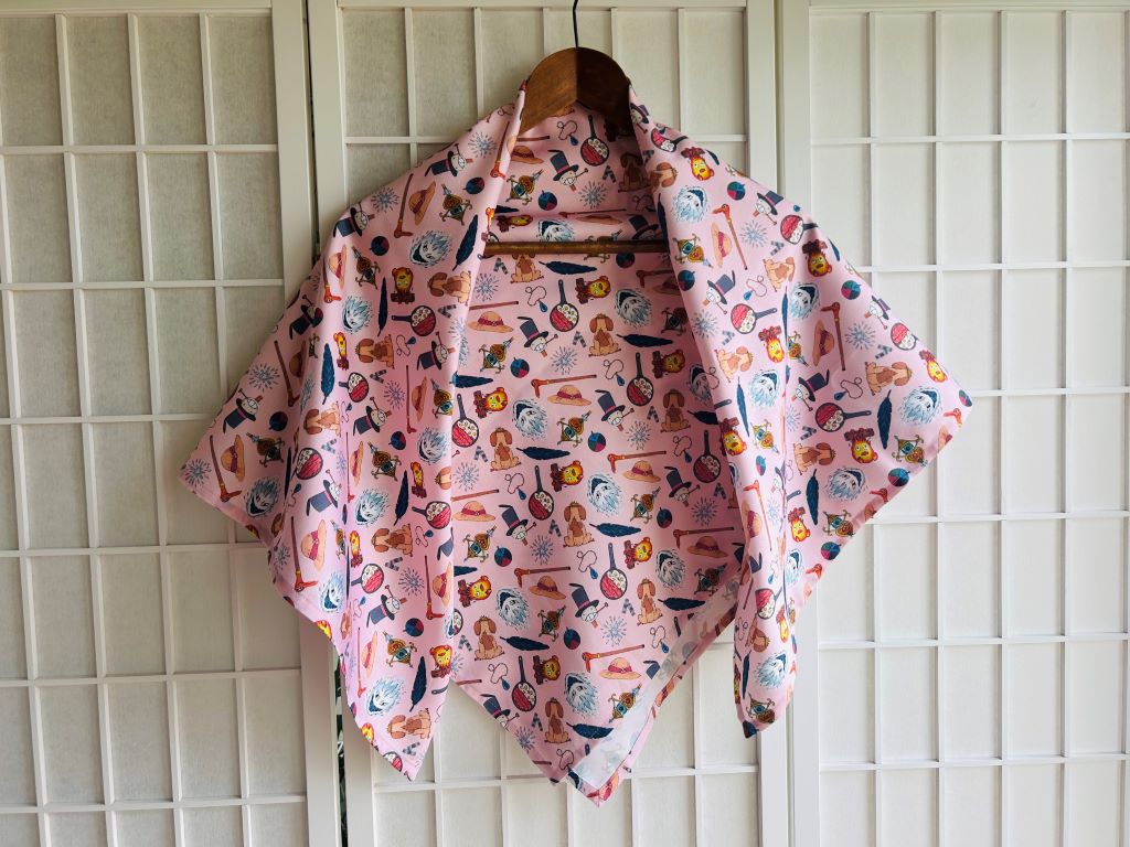 Large scarf "Love & Magic" 100x100 cm
