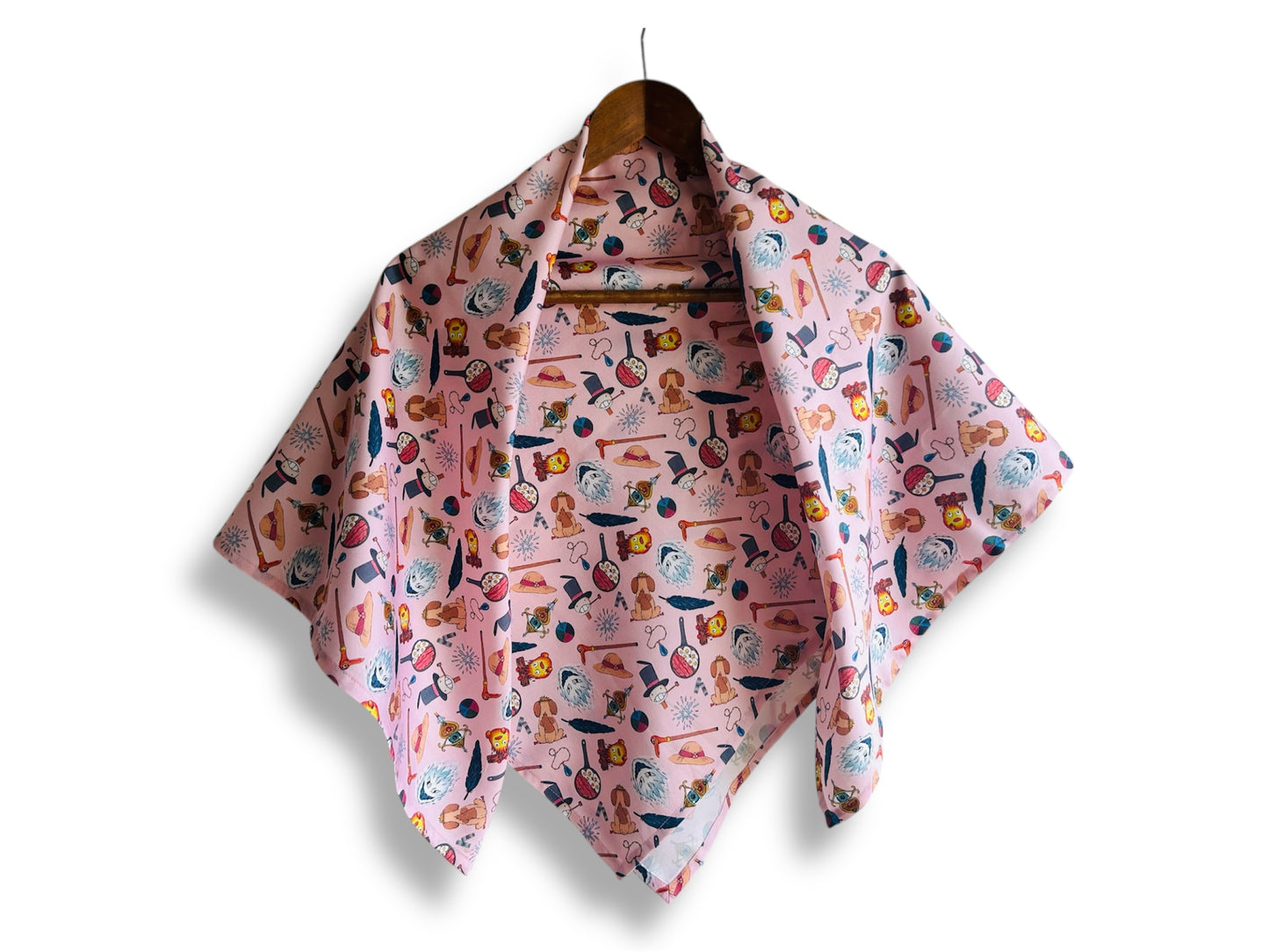 Large scarf "Love & Magic" 100x100 cm