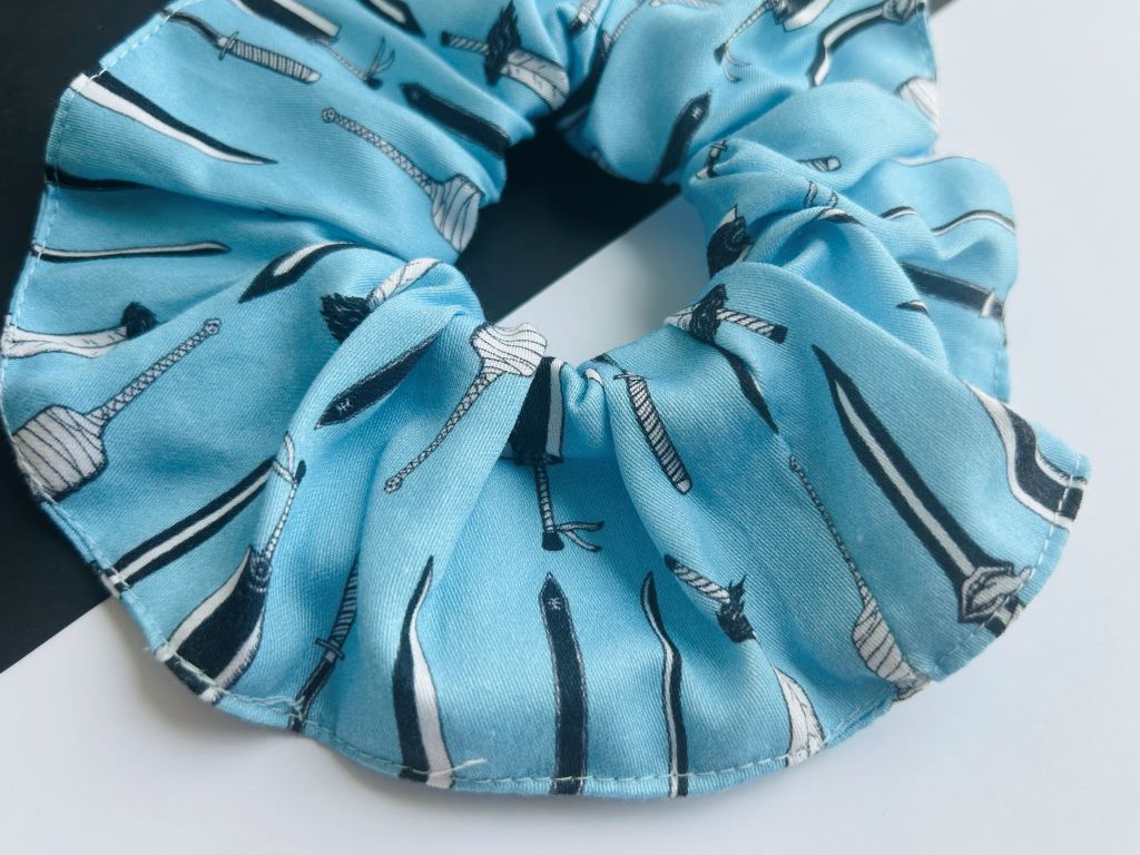 scrunchies "Anime Swords" fabric hair tie