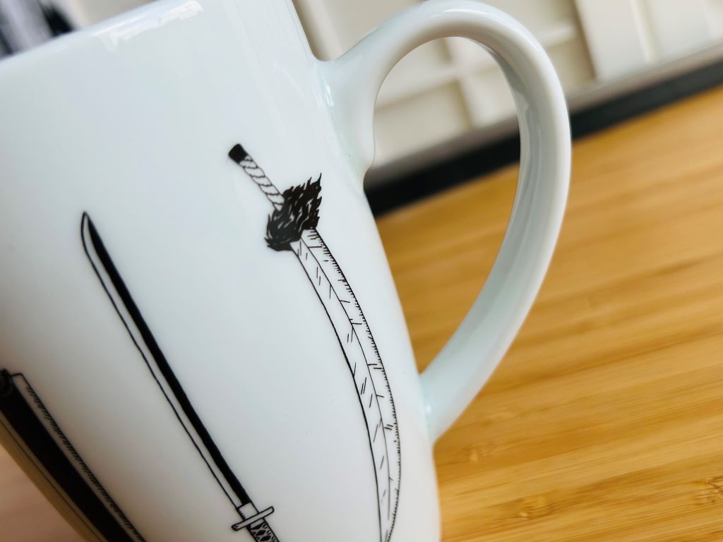 Tall mug "Anime swords" 380 ml