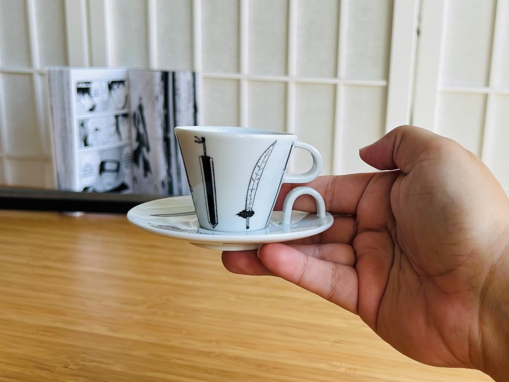 espresso hrneček s podšálkem "Anime meče" 45 ml