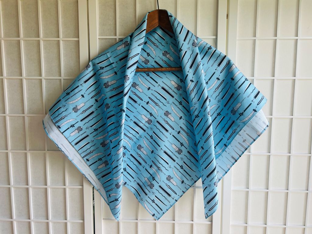 Large Scarf "Anime Swords" 100x100 cm