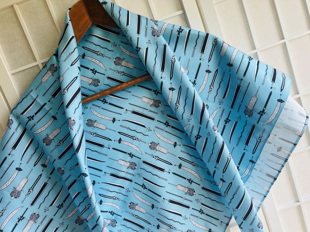 Large Scarf "Anime Swords" 100x100 cm