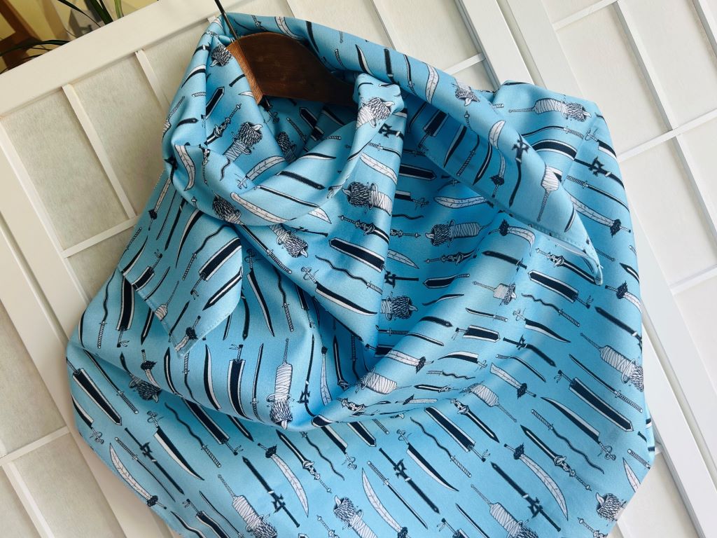 Large Scarf "Anime Swords" 100x100 cm