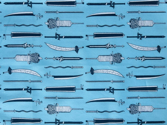 Großes Tuch „Anime-Schwerter“ 100x100 cm