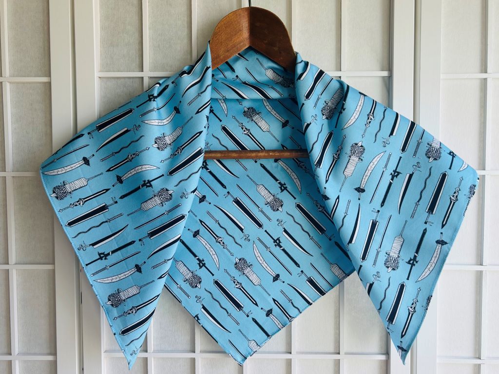 Medium scarf "Anime Swords" 67x67 cm