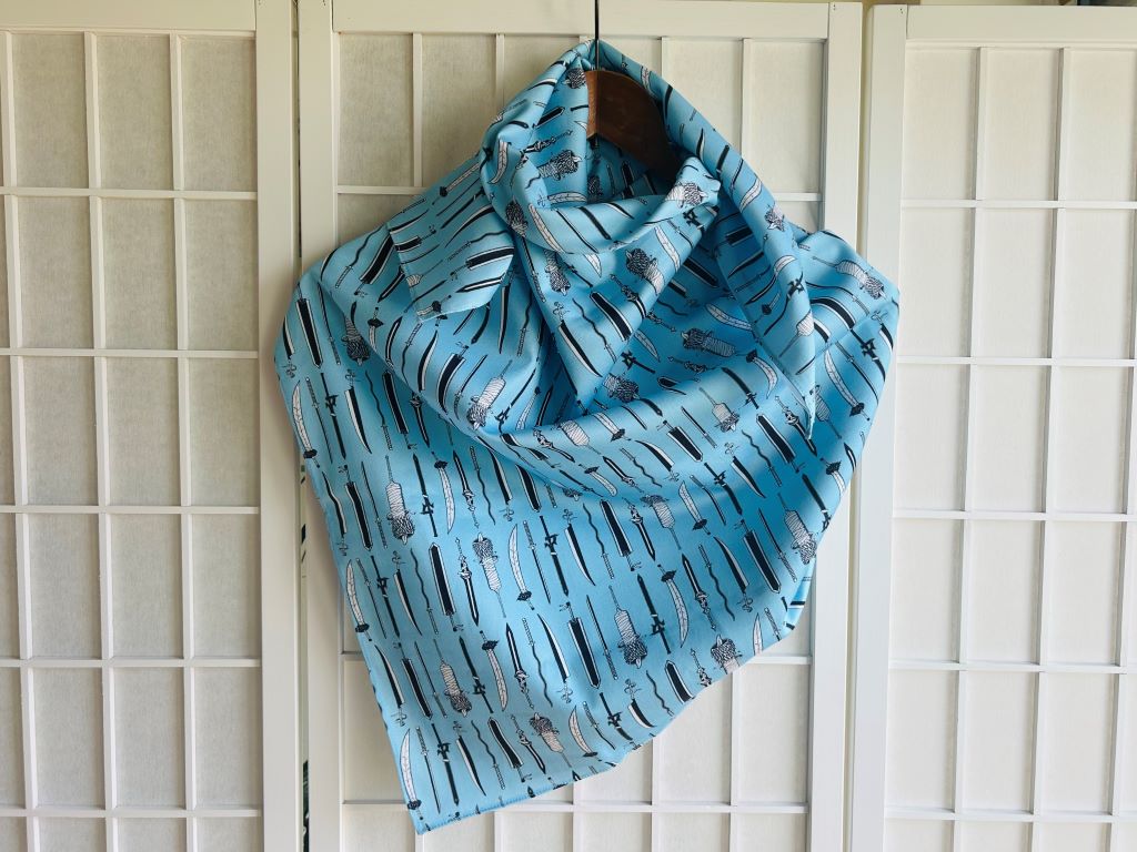 Medium scarf "Anime Swords" 67x67 cm