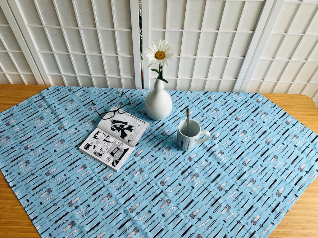 Medium scarf "Anime Swords" 67x67 cm