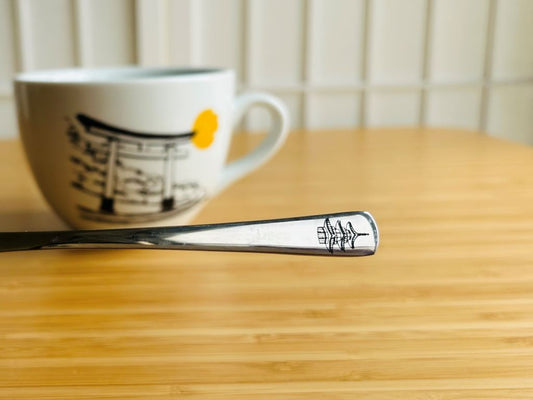 "Pagoda" stainless steel spoon