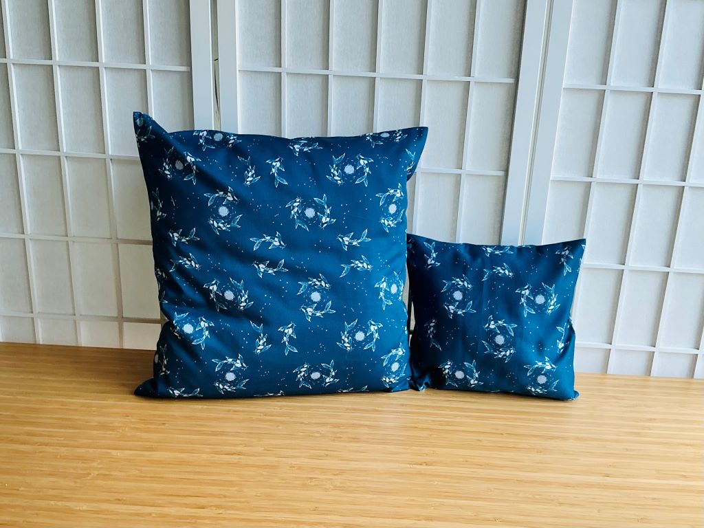 Pillowcase "Lake Gems or Koi Carp with the Moon"