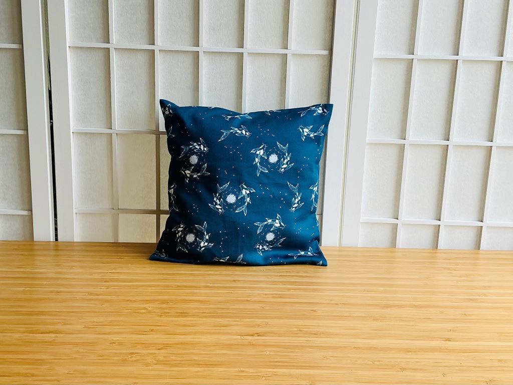 Pillowcase "Lake Gems or Koi Carp with the Moon"