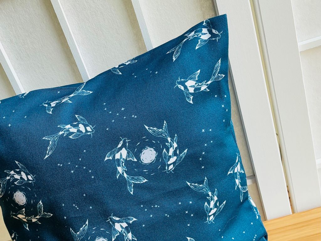 Pillowcase "Lake Gems or Koi Carp with the Moon"
