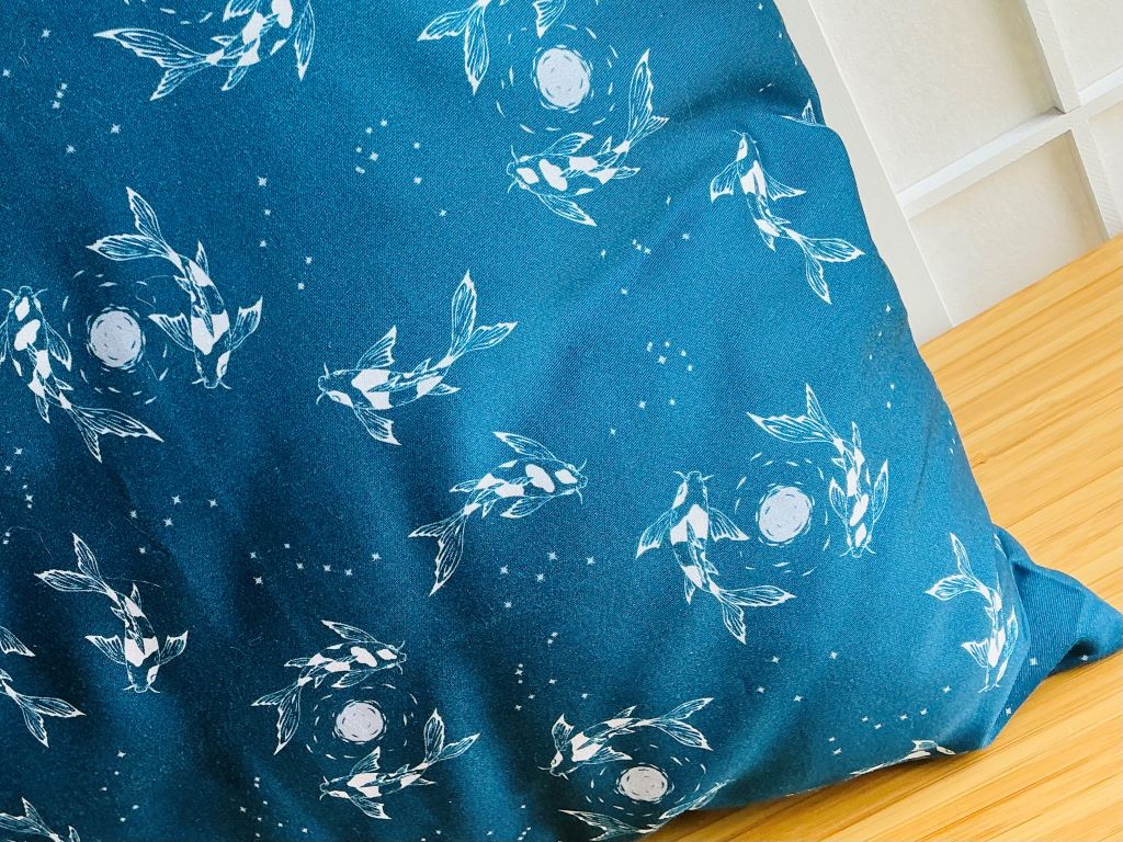 Pillowcase "Lake Gems or Koi Carp with the Moon"