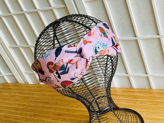 "Love & Magic" fabric headband with elastic