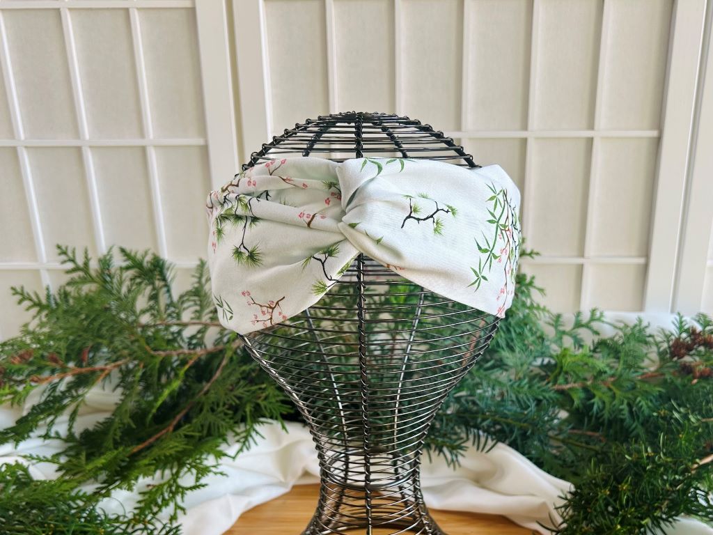 fabric headband "Three Winter Friends" with elastic