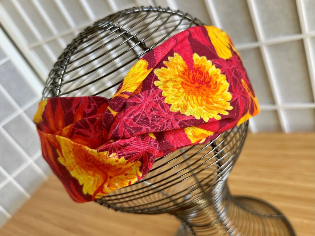 "Autumn Colors Park" fabric headband with elastic
