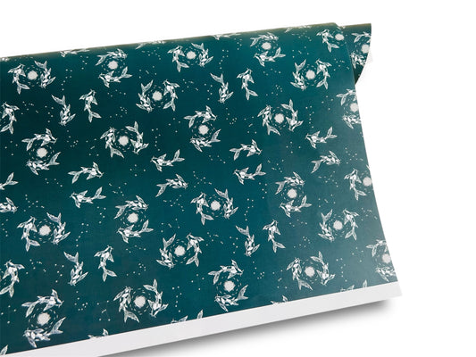 Wrapping paper "Lake Jewels or Koi Carp with the Moon" 475 x 680 mm