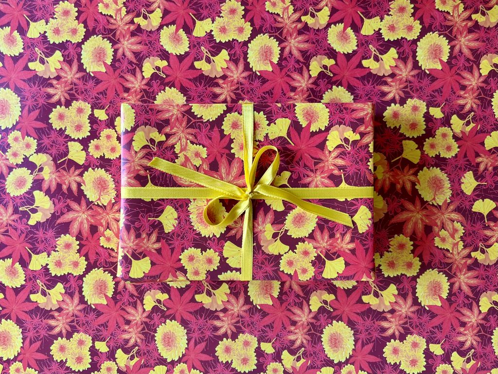 Wrapping paper "Autumn-colored park" 475 x 680 mm