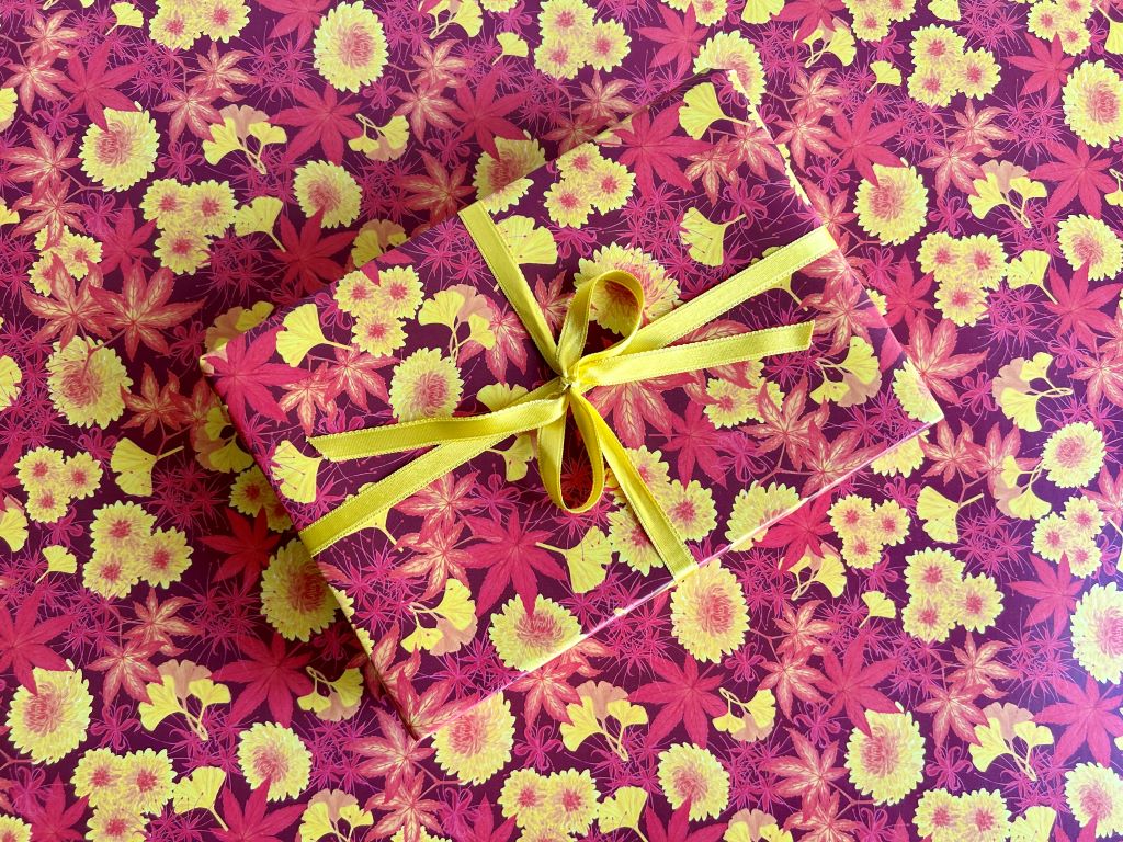 Wrapping paper "Autumn-colored park" 475 x 680 mm
