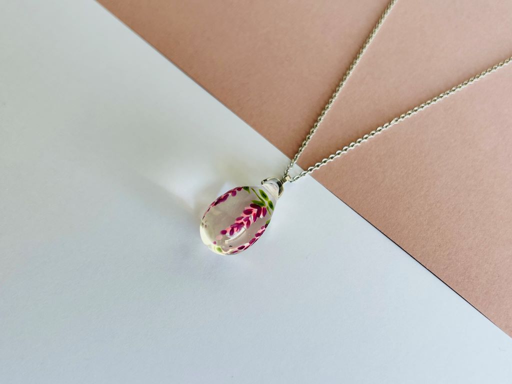 Glass Necklace "Wisteria"