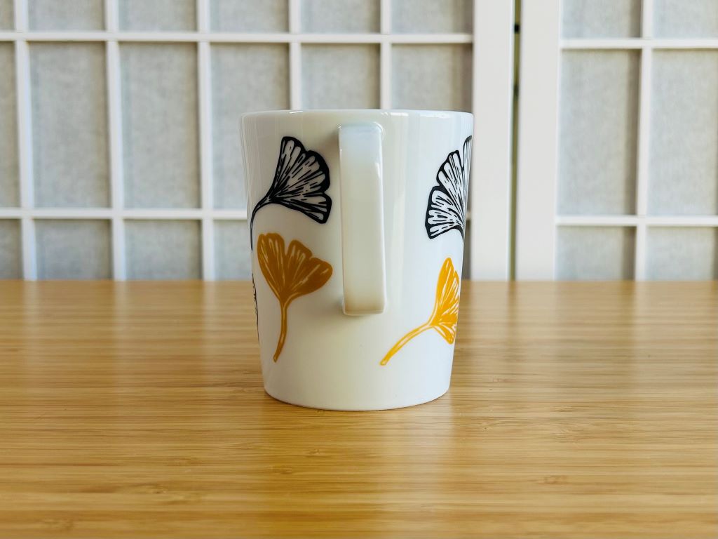 Tasse "Ginkgoblätter" mit Gold 250 ml