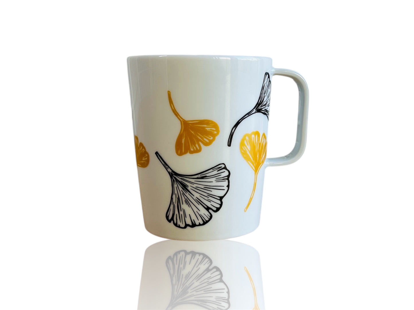 Tasse "Ginkgoblätter" mit Gold 250 ml