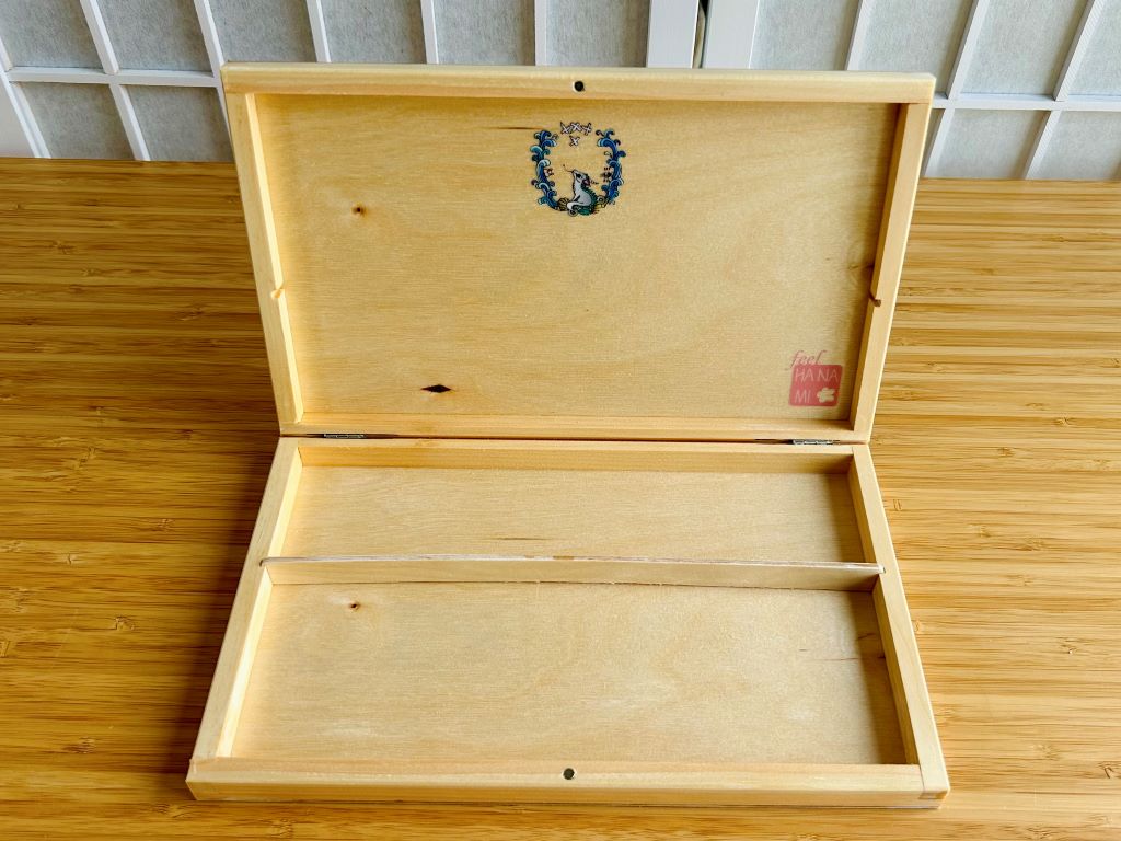 Wooden box "Dragon" for chopsticks and rests