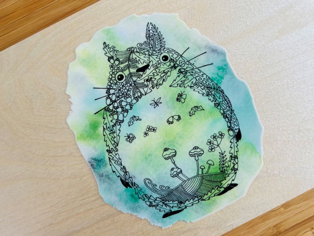 dřevěná krabička "Totoro" na jídelní hůlky a odkladače