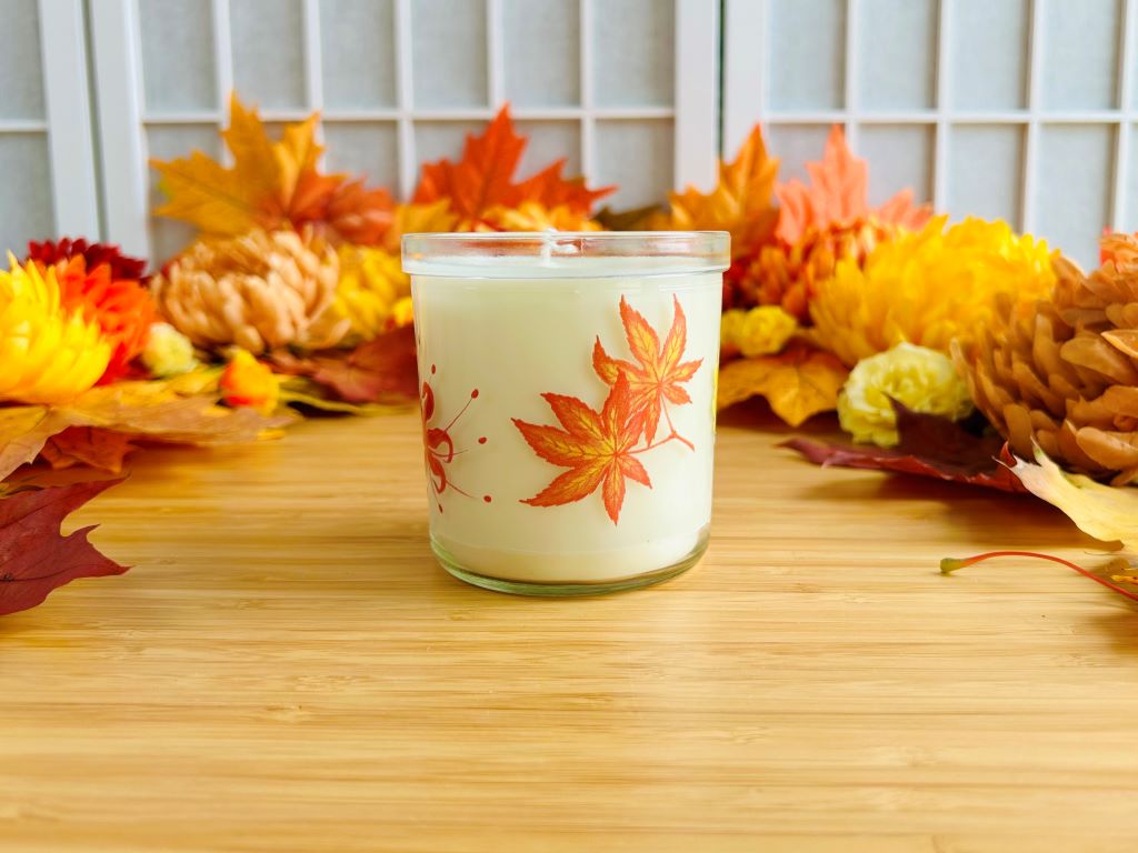 Kerze im Glas "Park in Herbstfarben" groß