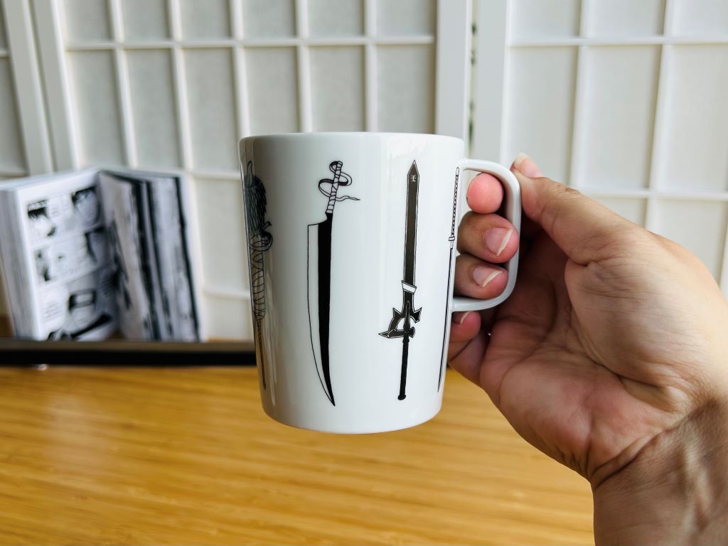 sada hrnek + lžička "Anime meče"
