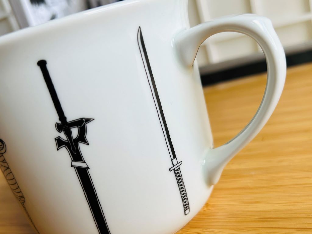 sada hrnek velký + lžička "Anime meče"