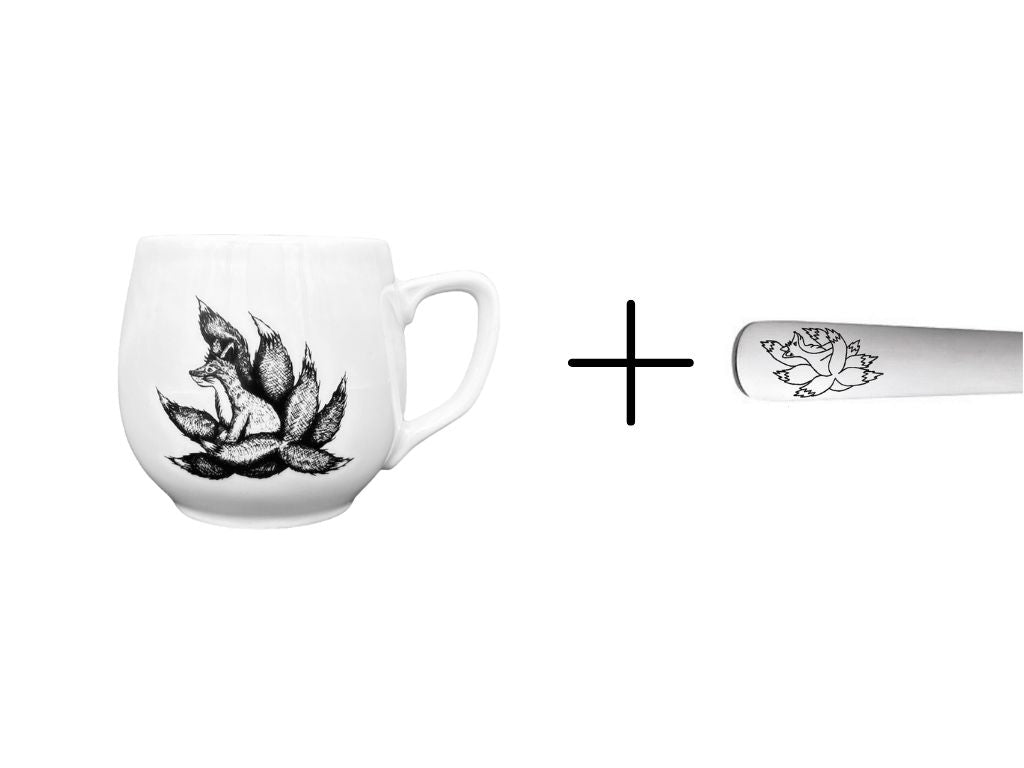 Mug + Spoon Set "Kyuubi no Kitsune"