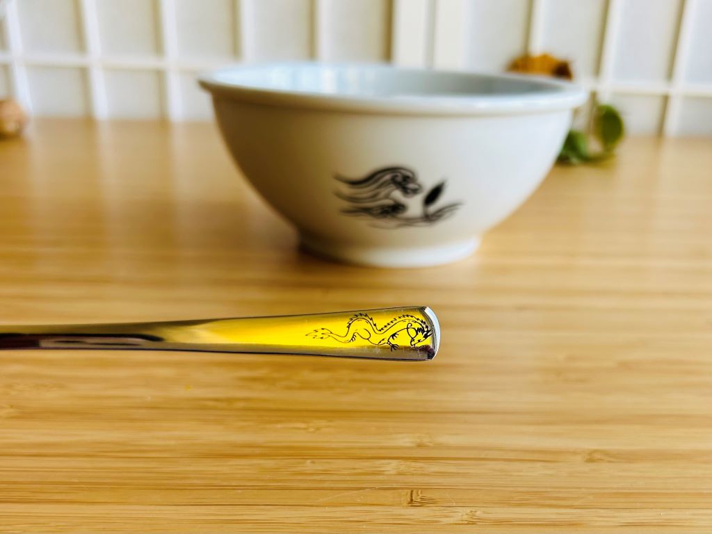 Bowl large + spoon "Dragon" set