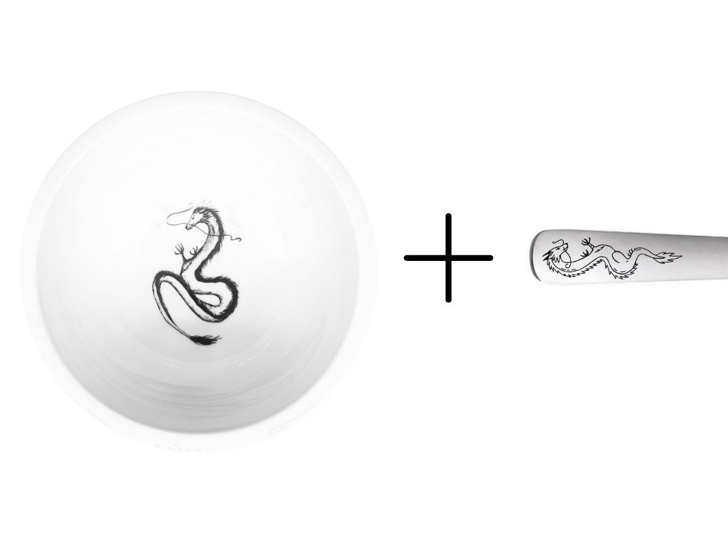 Bowl large + spoon "Dragon" set