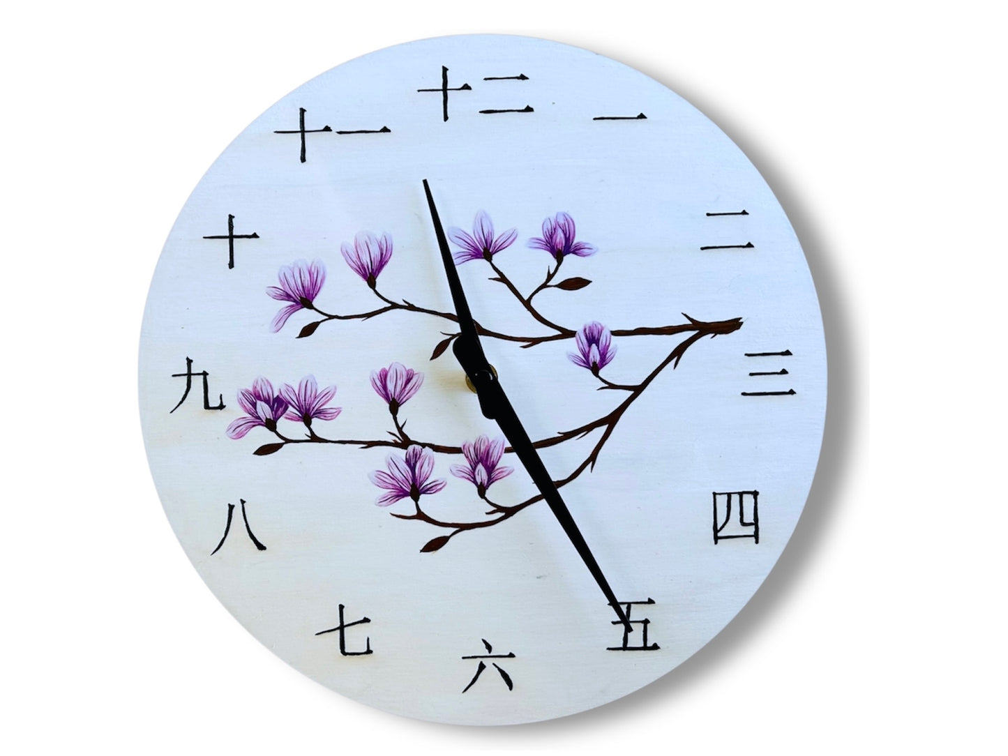 Luxury Wooden Clock "Scent of a Spring Dream" 29 cm