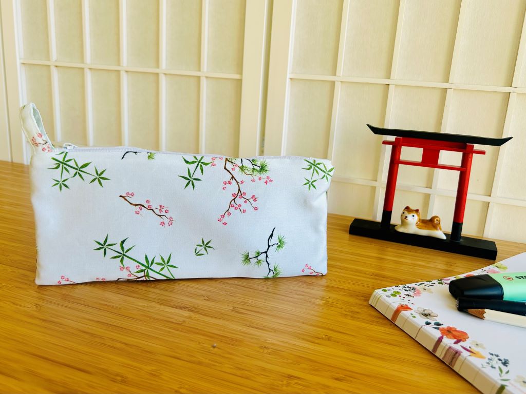 pencil case "Three Winter Friends"