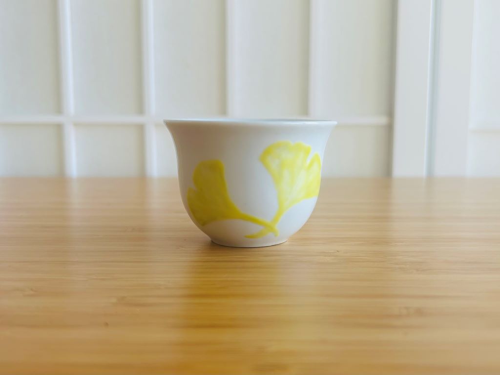 pohárek na saké a čaj "Ginkgo" 50 ml