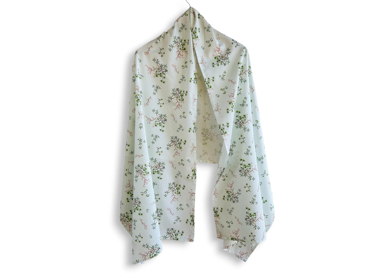 large scarf "Three Winter Friends" 70x200 cm