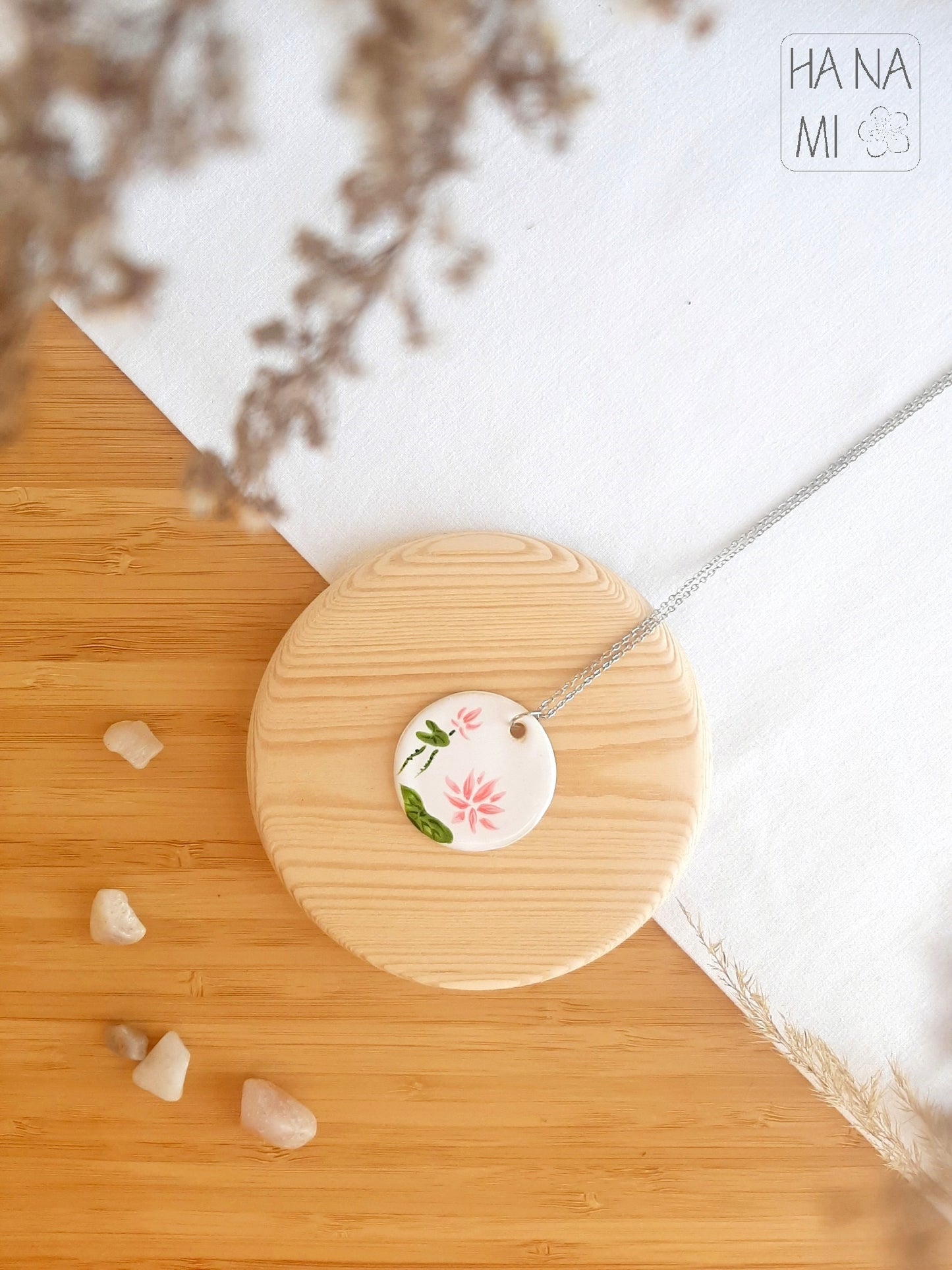 "Lotus Pond" ceramic jewelry set