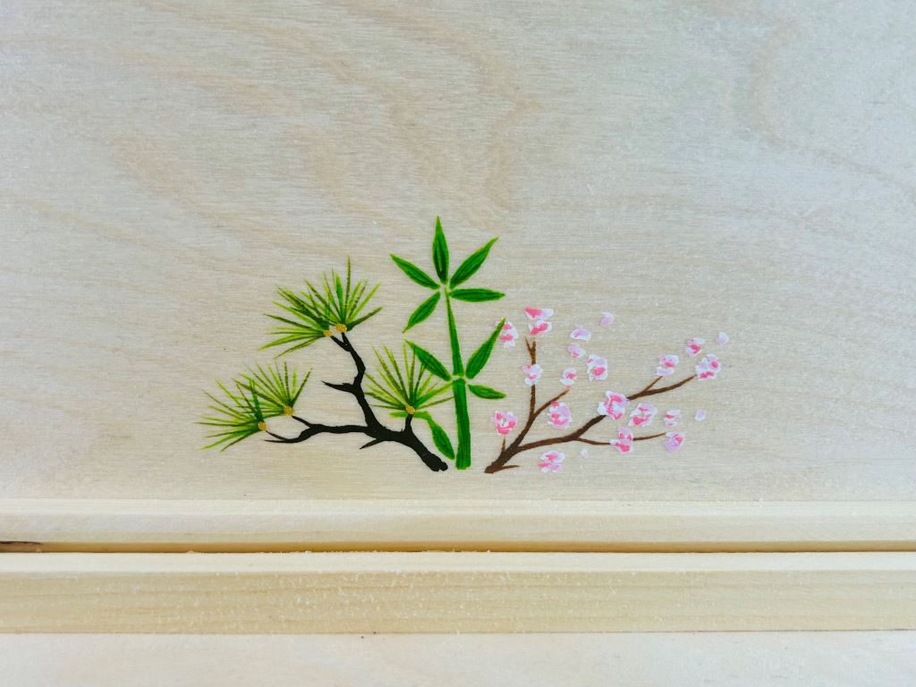 Gift set "Three Winter Friends" for chopsticks and rests