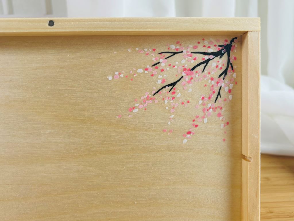 Geschenkset „Morgen unter Kirschblüten“ für Essstäbchen und Essstäbchenbänke