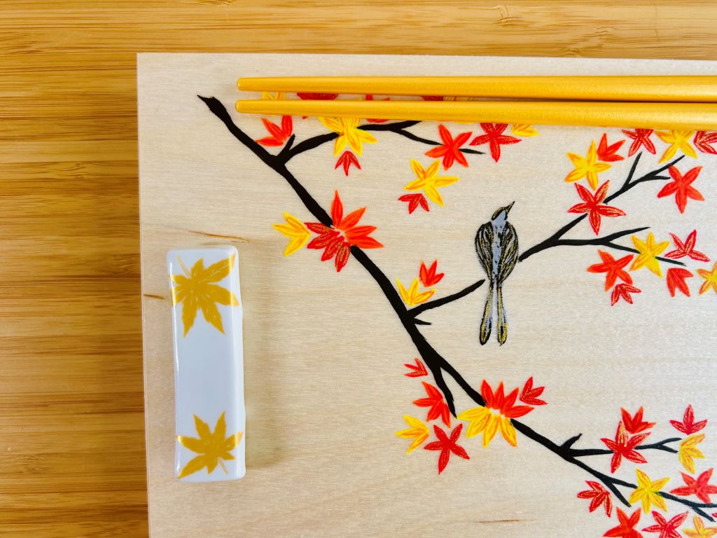 Geschenkset „Herbstabend“ für Essstäbchen und Stäbchenablagen