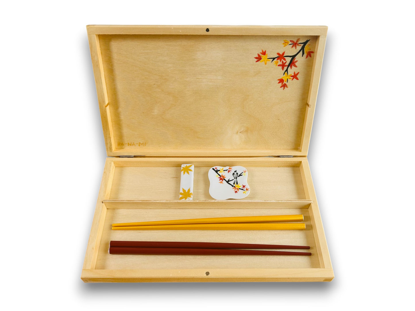 Geschenkset „Herbstabend“ für Essstäbchen und Stäbchenablagen