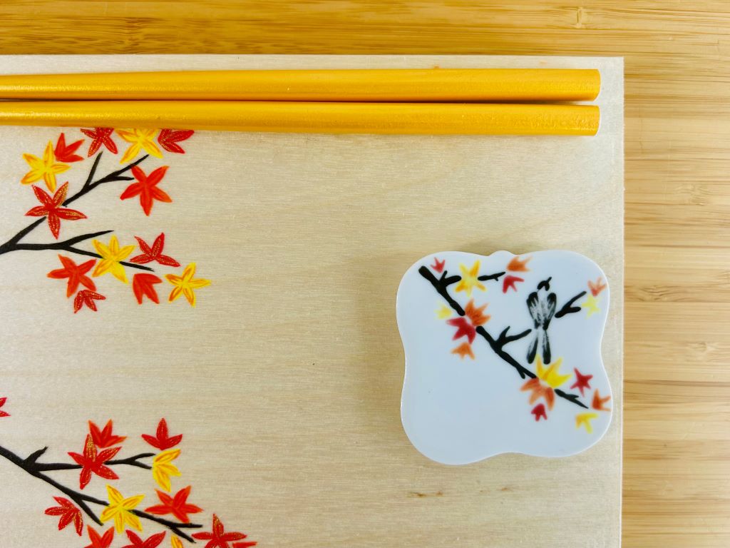 Geschenkset „Herbstabend“ für Essstäbchen und Stäbchenablagen