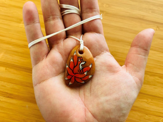large necklace "Kyuubi no Kitsune" orange aventurine