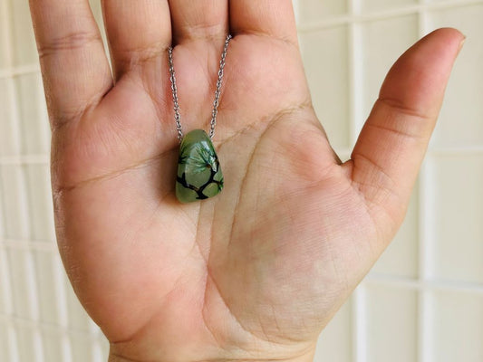 "Long-lived Pine" aventurine necklace