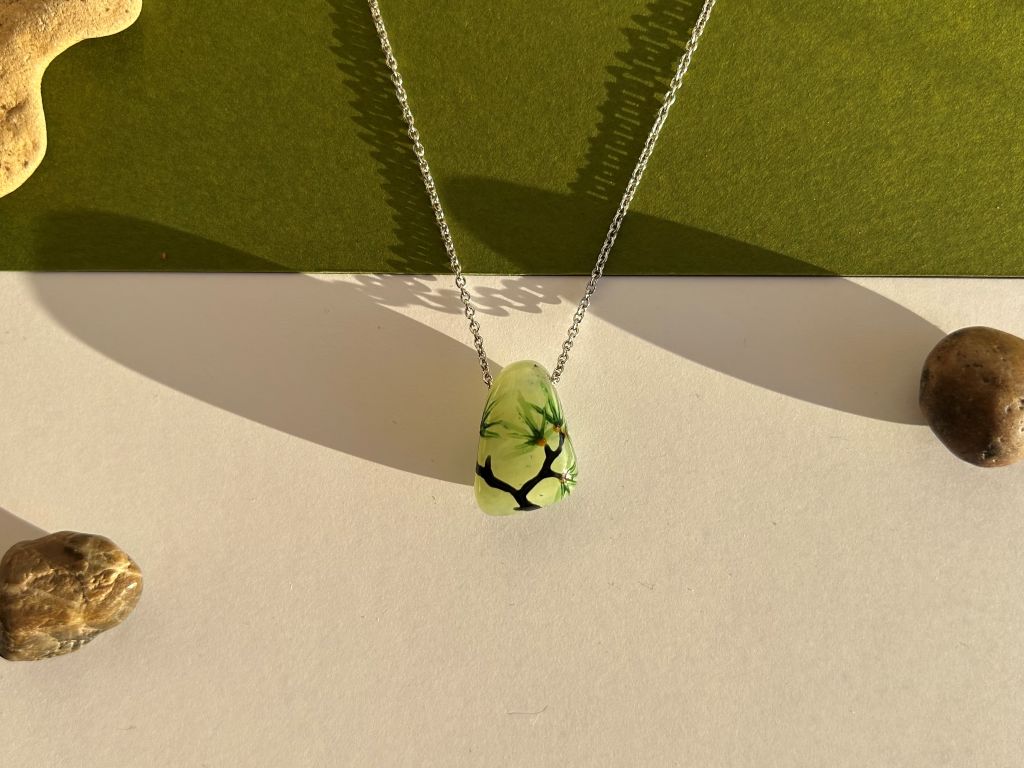 "Long-lived Pine" aventurine necklace