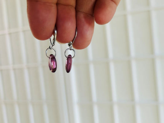 small glass earrings "Scent of a Spring Dream"