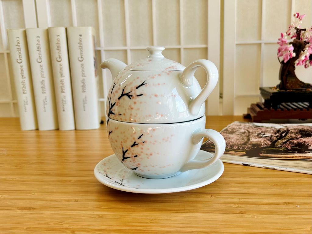 tea set "Morning Under the Cherry Tree"
