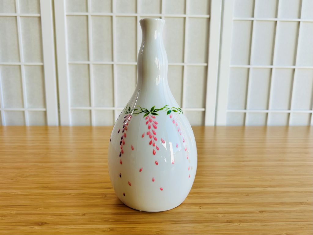 Vintage skleněná váza "Vistárie" výška 22 cm